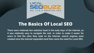 The Basics Of Local SEO