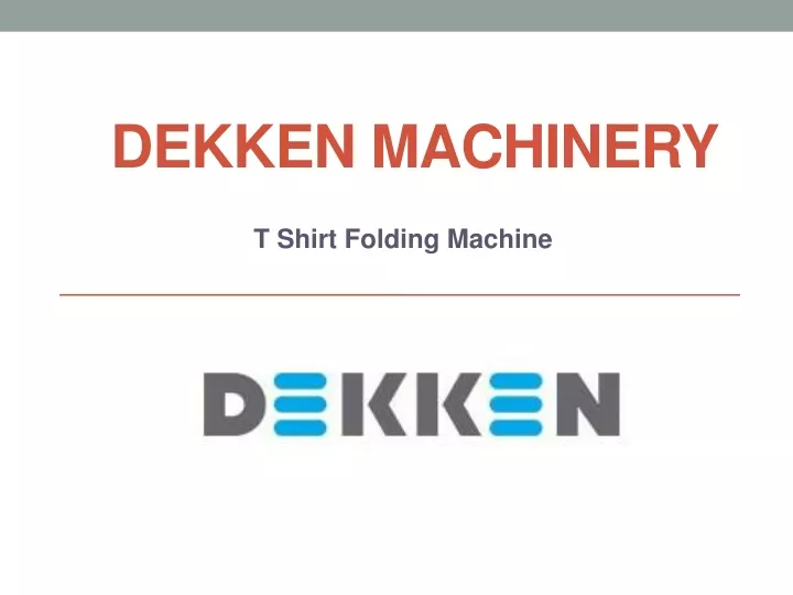 dekken machinery