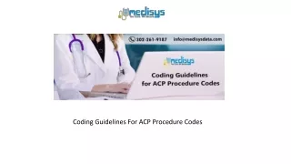 coding guidelines for acp procedure codes