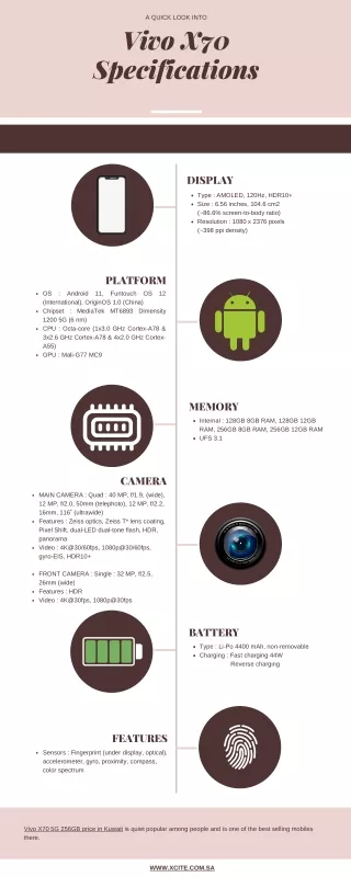 a quick look into vivo x70 specifications