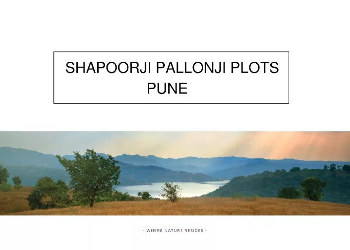 shapoorji pallonji plots pune