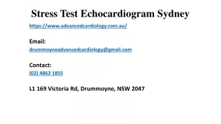 stress t est e chocardiogram sydney