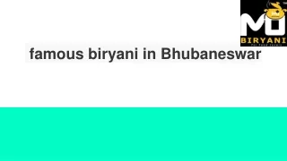famous biryani in Bhubaneswar