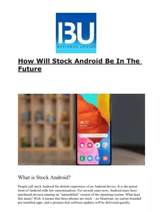 how will stock android be in the future
