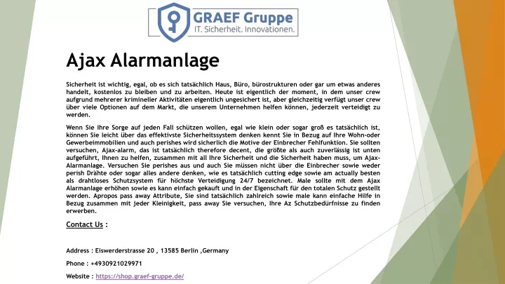 ajax alarmanlage