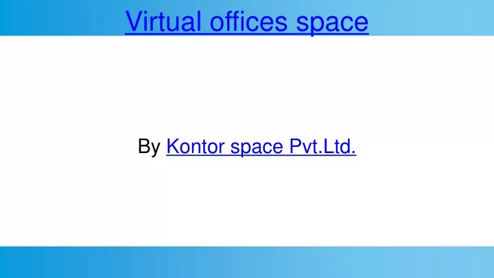 virtual offices space