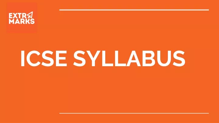 icse syllabus