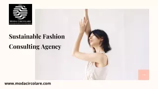 Sustainable Fashion Consulting Agency