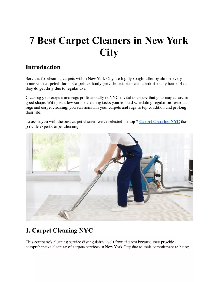 7 best carpet cleaners in new york city