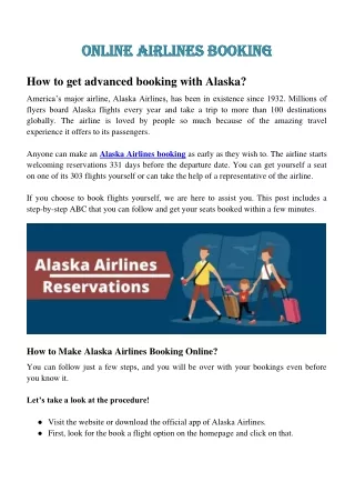 Alaska Airlines Booking & Cancellation Policy