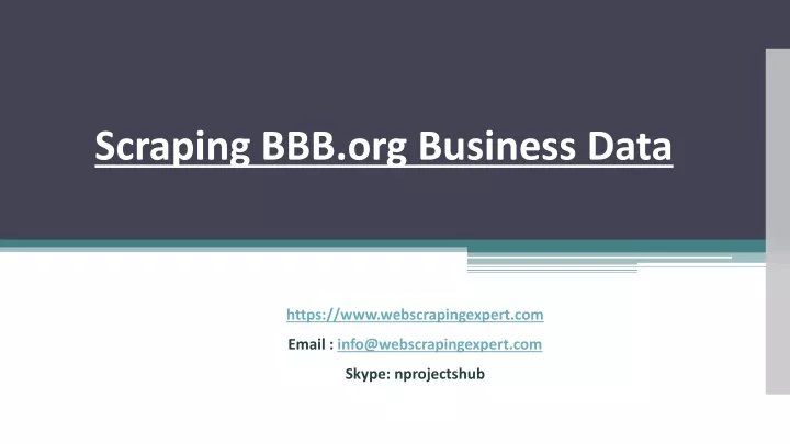 scraping bbb org business data