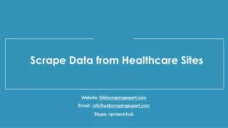 scrape data from healthcare sites