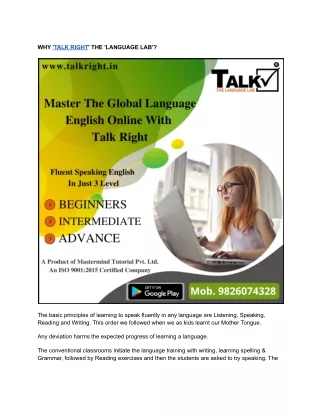 why talk right the language lab