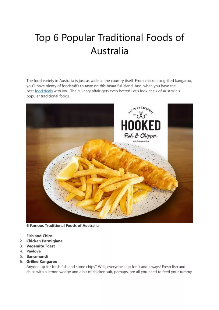 top 6 popular traditional foods of australia