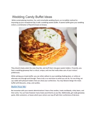 Wedding Candy Buffet Ideas