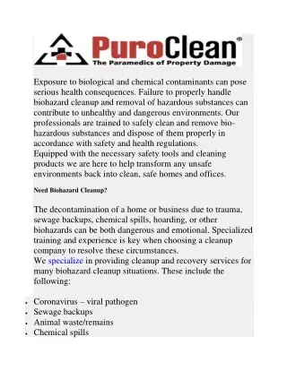 Biohazard Cleanu