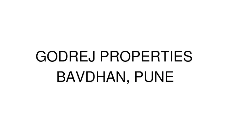 godrej properties bavdhan pune