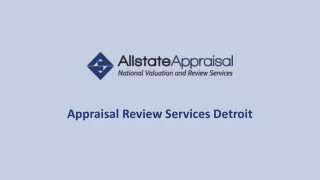 Appraisal Review Services Detroit