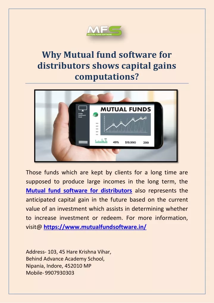 why mutual fund software for distributors shows