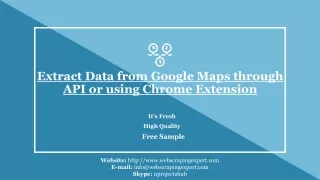extract data from google maps through