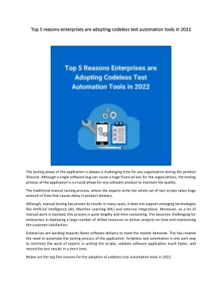 top 5 reasons enterprises are ad top 5 reasons