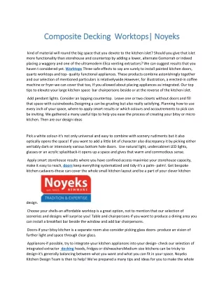 Composite Decking  Worktops Noyeks