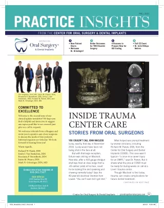 Practice Insights from the Center for Oral Surgery & Dental Implants