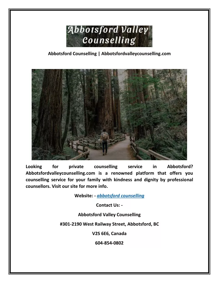 abbotsford counselling