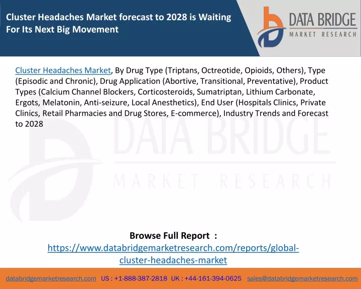 cluster headaches market forecast to 2028