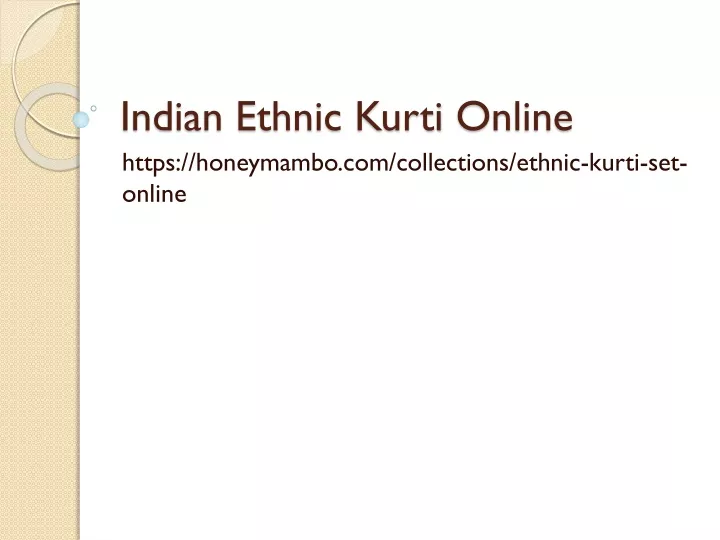 indian ethnic kurti online