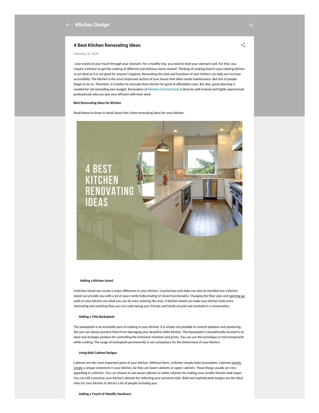 PPT - 4 Best Kitchen Renovating Ideas PowerPoint Presentation, free ...