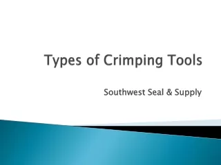 Types of Crimping Tools