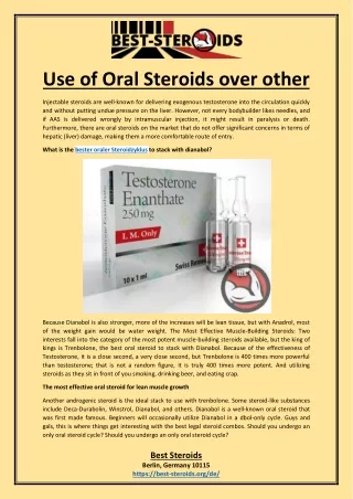 use of oral steroids over other