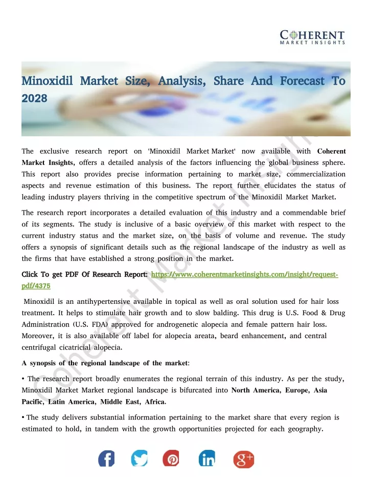 minoxidil market size analysis share and forecast