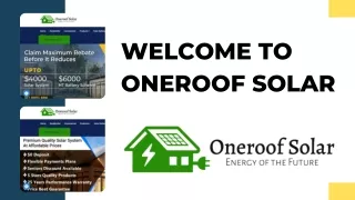 Welcome To Oneroof Solar