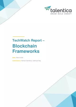 TechWatch-Blockchain-Frameworks