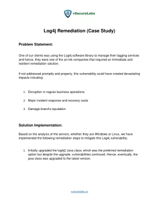 log4j remediation case study