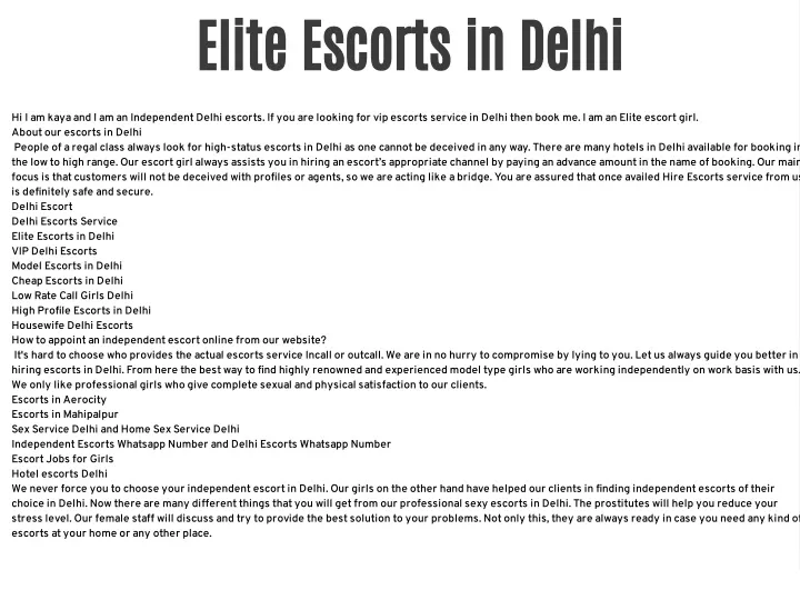 elite escorts in delhi