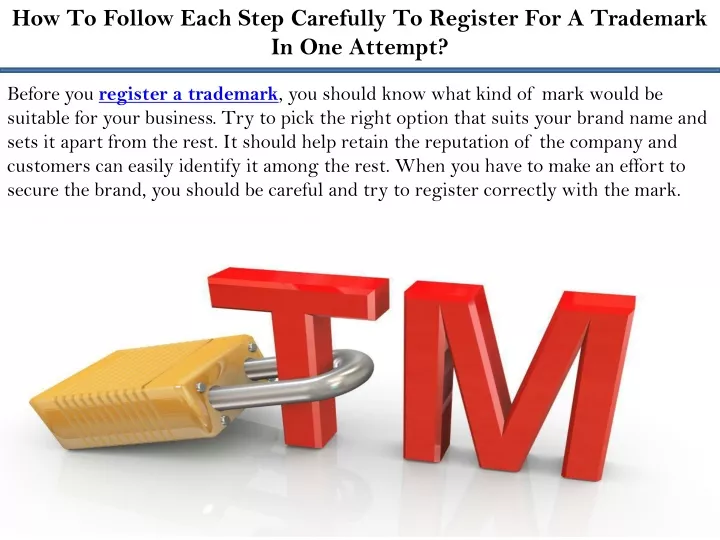 how to follow each step carefully to register