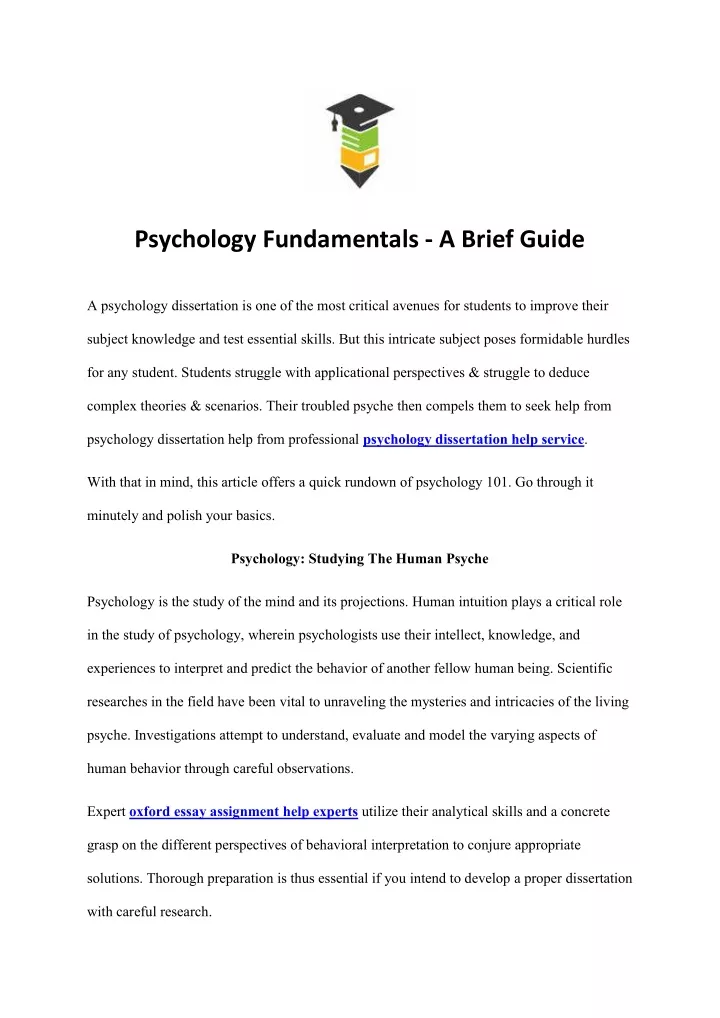 psychology fundamentals a brief guide