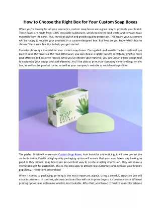 how to choose the right box for your custom soap