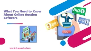Need to Know About Online Auction Software