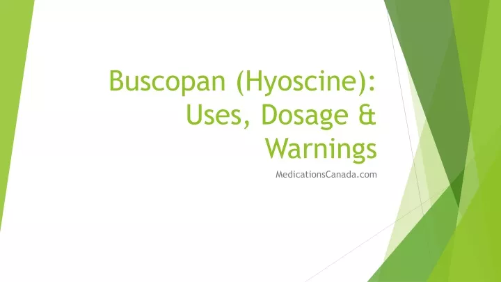 buscopan hyoscine uses dosage warnings
