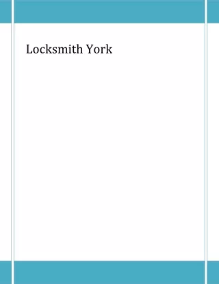 Locksmith York