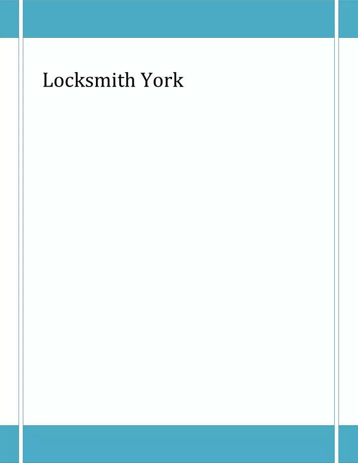 locksmith york