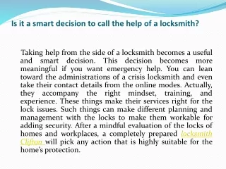 Locksmith Clifton