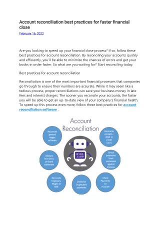 account reconciliation best practices for faster