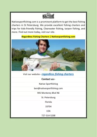 Regardless Fishing Charters  Nativesportfishing.com