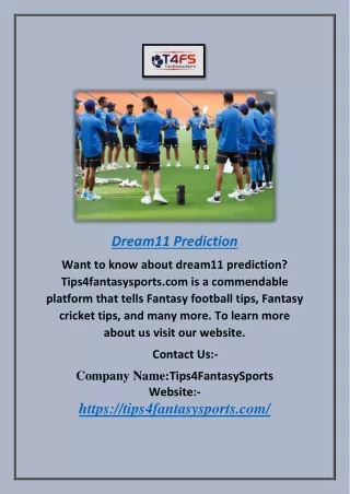 Dream11 Prediction | Tips4fantasysports.com