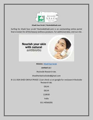 khadi face scrub rocksidekhadi com